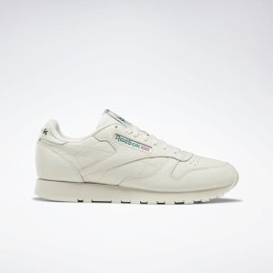 Reebok Classic Leather Turnschuhe Herren - Weiß/Grün - DE 786-FSU